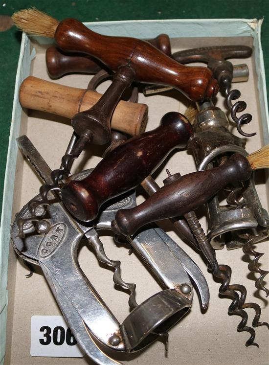 Magic lever cork drawer, 6 other corkscrews and a patenet cork remover?